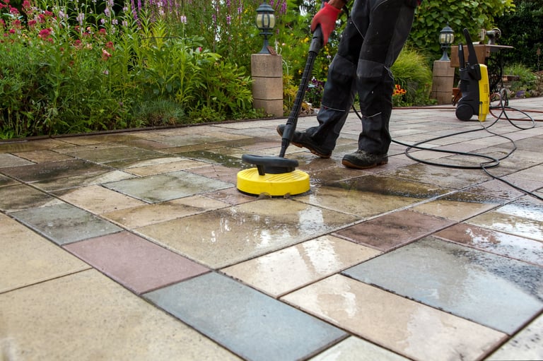 Outdoor floor cleaning